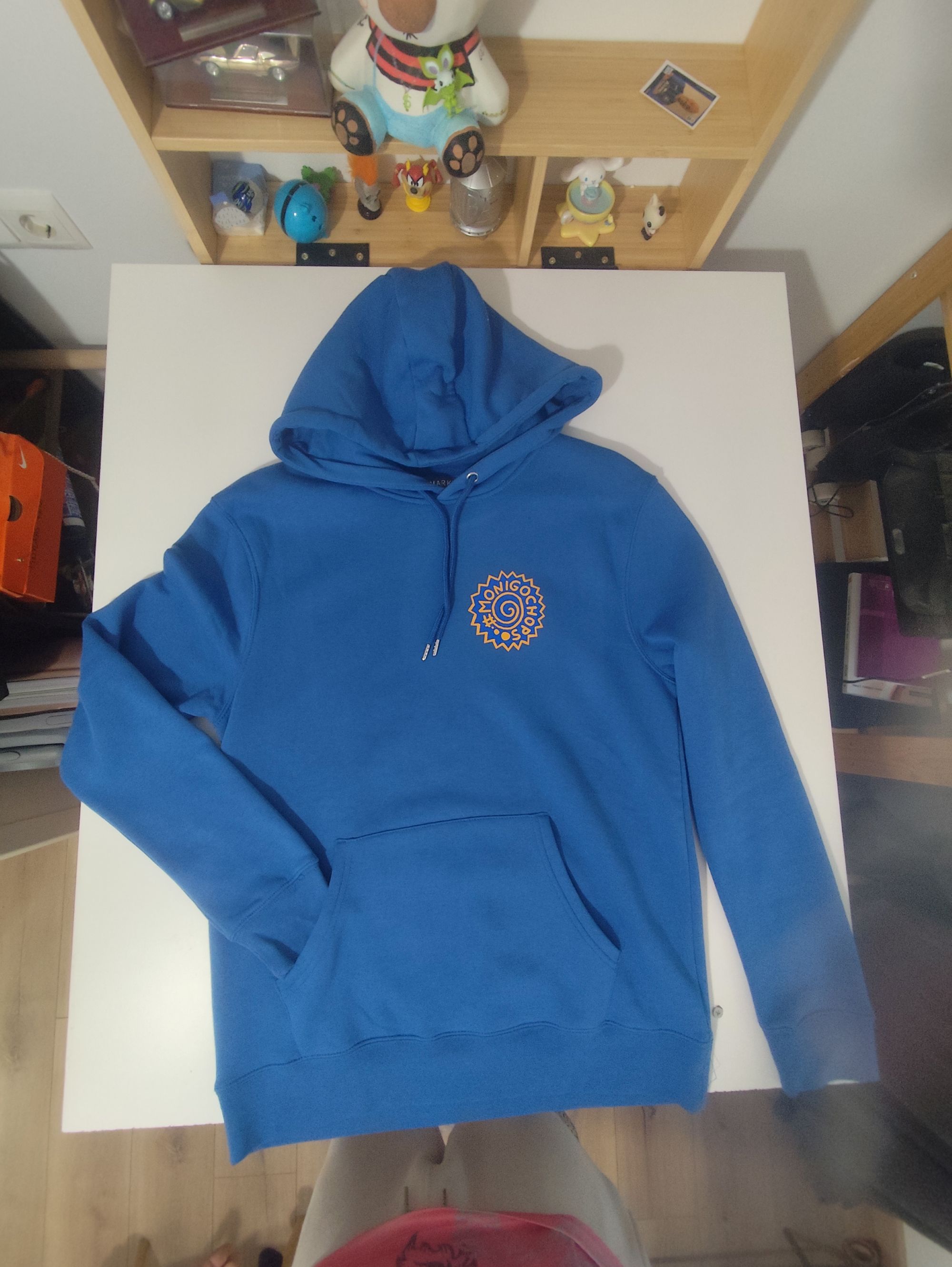 Sudadera azul eléctrico M trasera